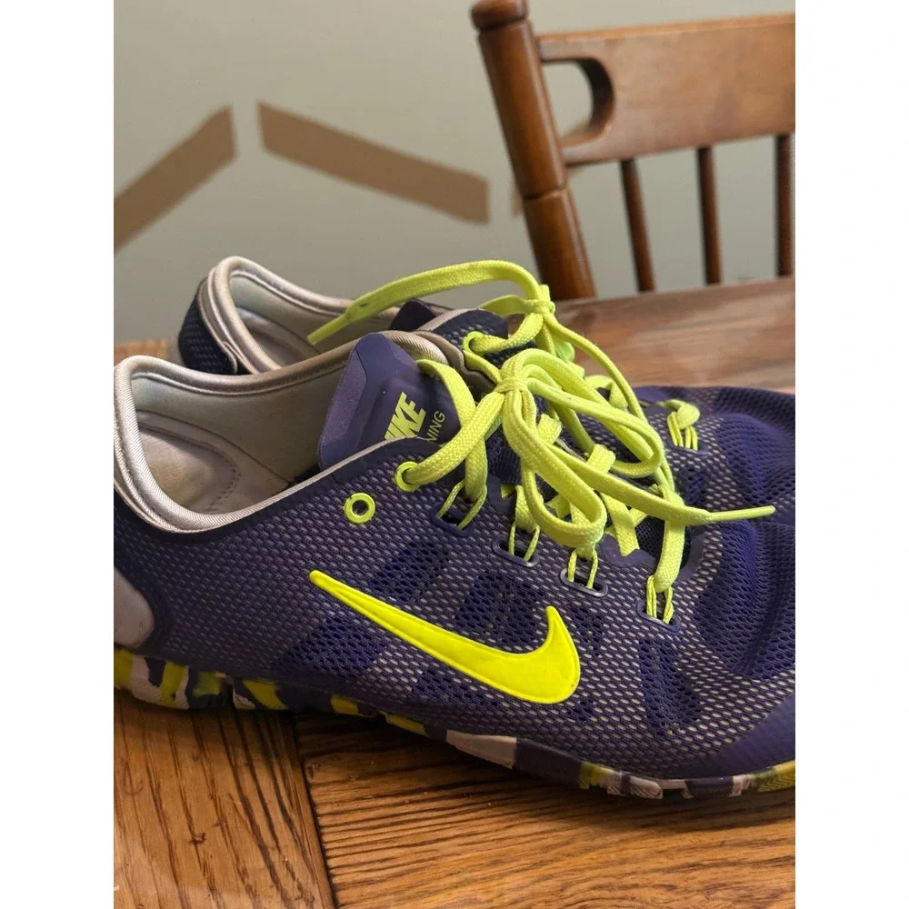 Nike Free TR Connect 2 Training Shoes Women 7.5 Purple Volt Green 599269-500